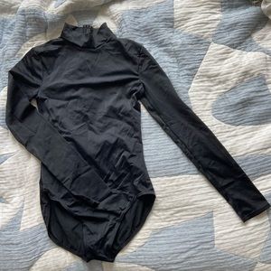 Long sleeve mock neck leotard